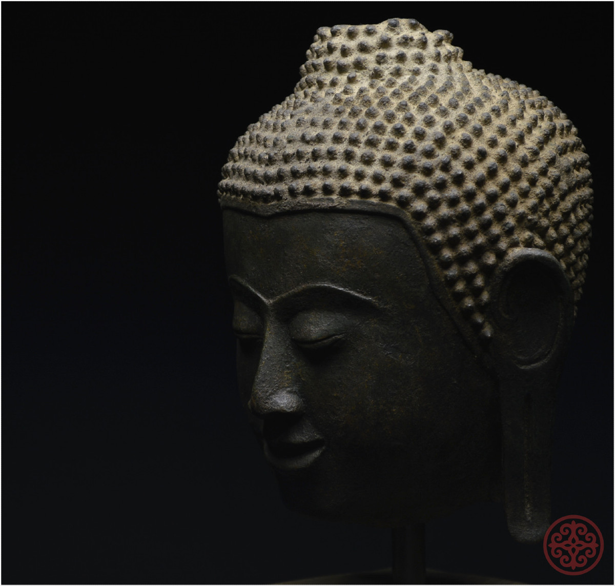 Ancient Kingdom Of Siam, Ayutthaya School, 14th-15th Century, Bronze Buddha Head-photo-5
