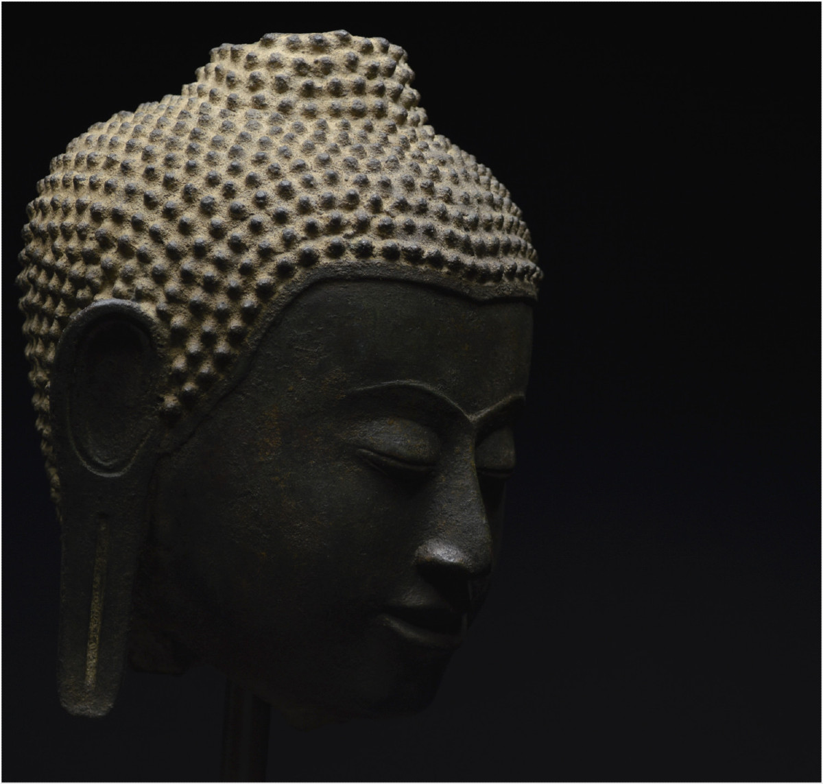 Ancient Kingdom Of Siam, Ayutthaya School, 14th-15th Century, Bronze Buddha Head