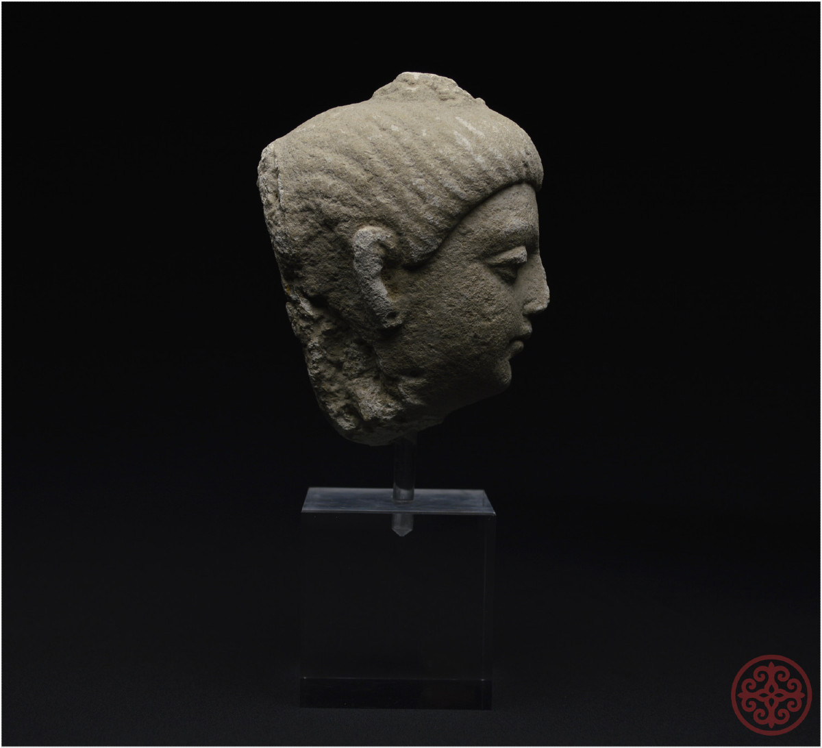 Afghanistan/pakistan, Gandhara Region, 2nd-4th Century Ad, Stucco Buddha Head-photo-3