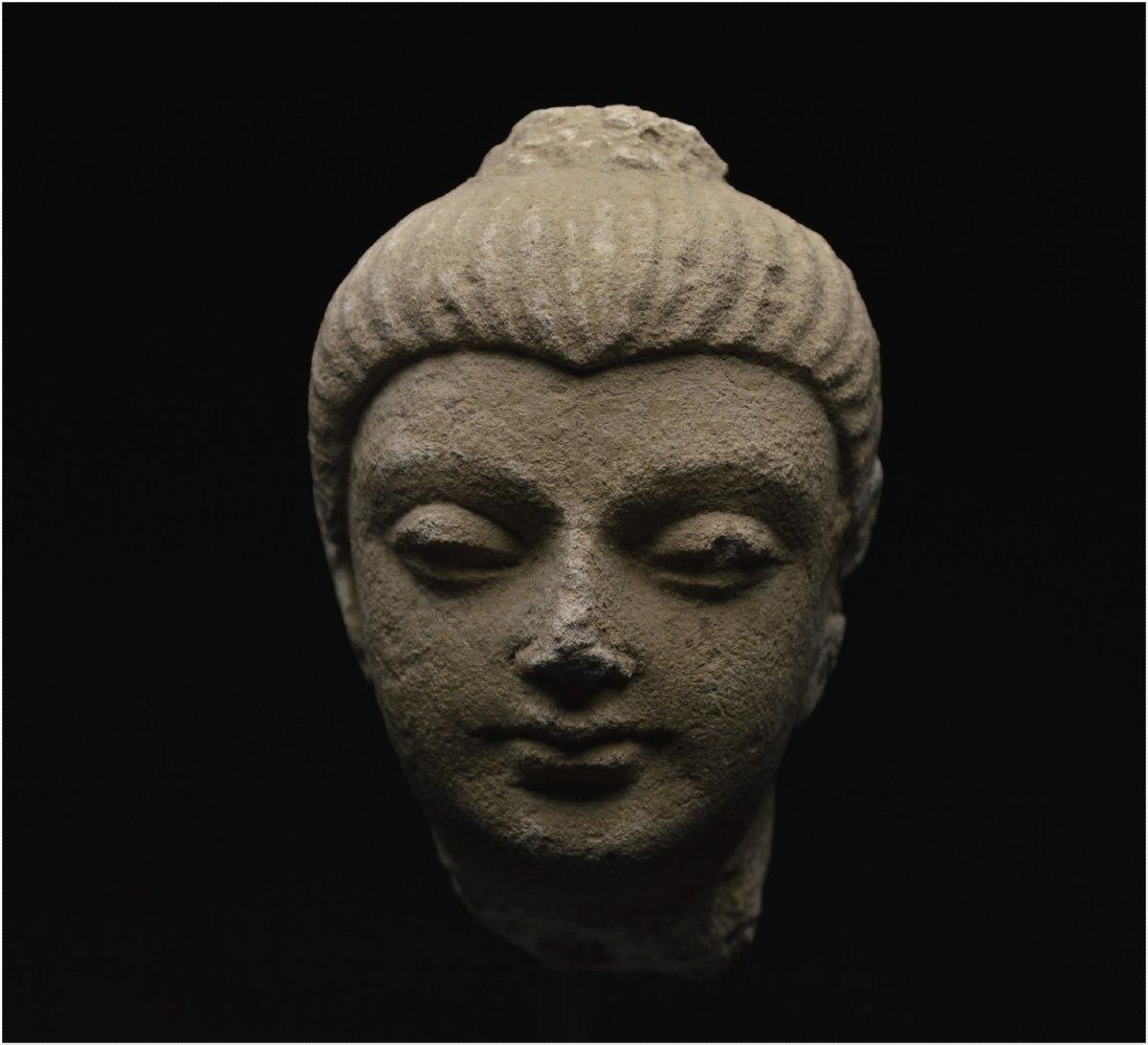 Afghanistan / Pakistan, Aire du Gandhara, IIème-IVème siècle ap J.  -C., Tête de Bouddha, Stuc-photo-6