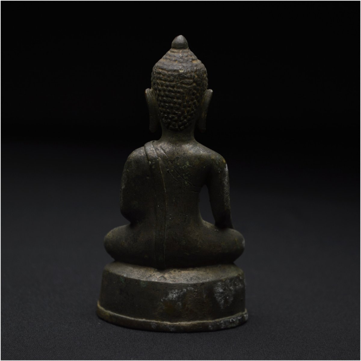 Ancien Royaume de Siam, XIXème siècle, Statuette du Bouddha Maravijaya en bronze-photo-4