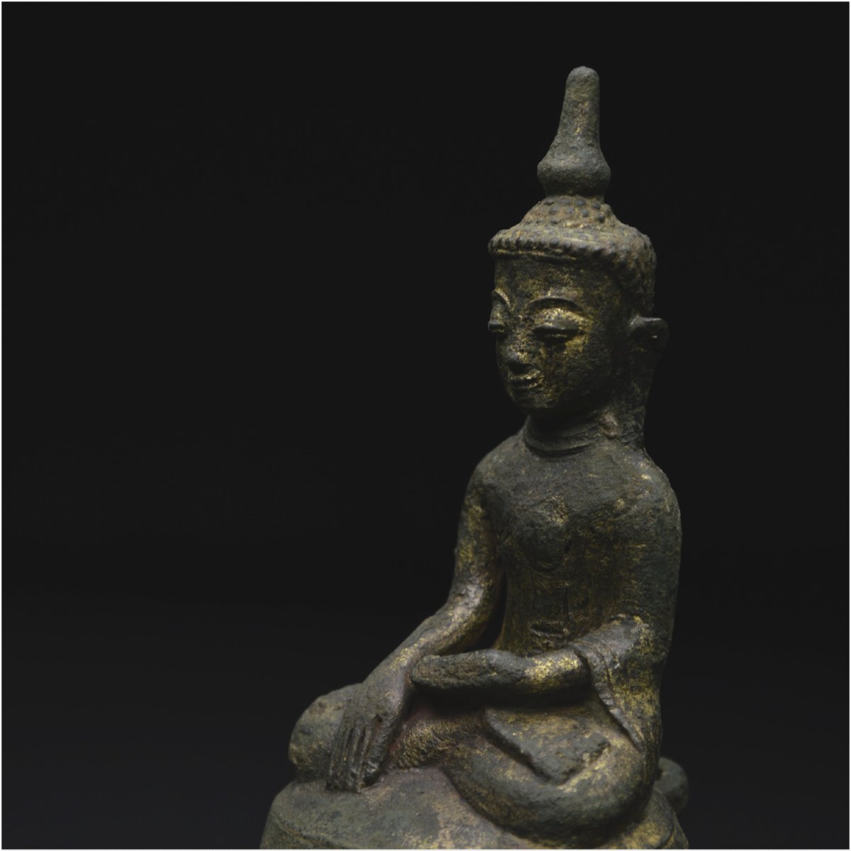 Birmanie, XIXème siècle, Représentation du Bouddha Maravijaya, Alliage cuivreux-photo-7