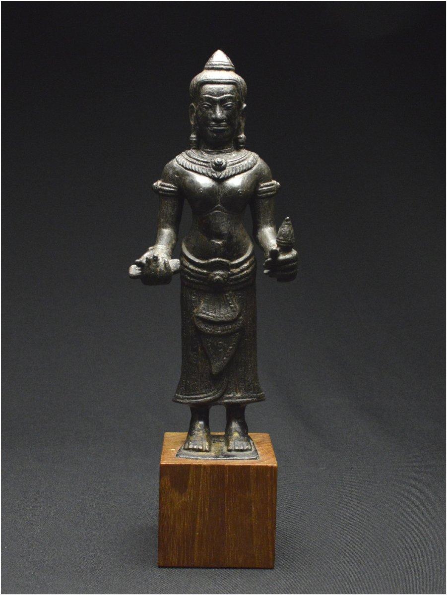 Ancien Empire Khmer, Époque angkorienne, XIIème - XIIIème siècle, Statuette de Prajnaparamita-photo-2
