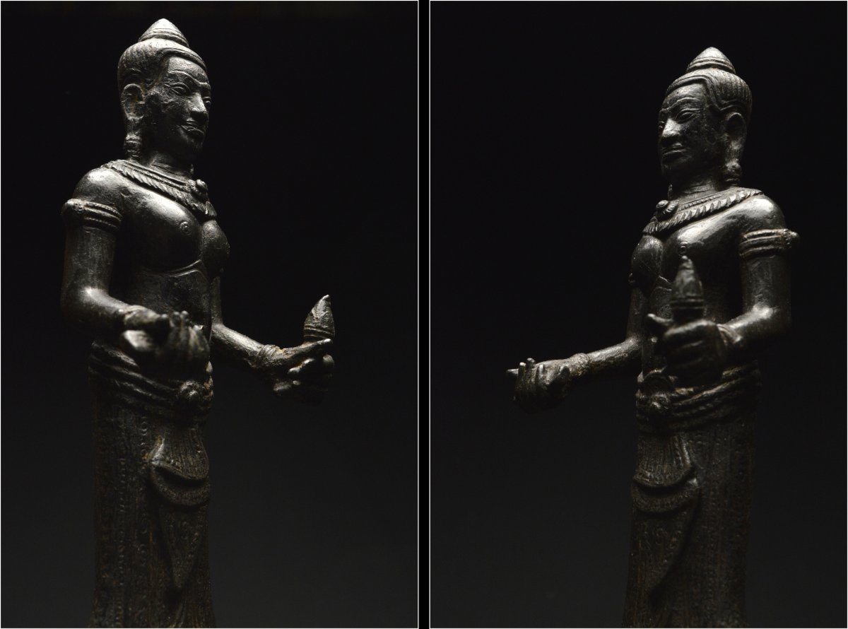 Ancien Empire Khmer, Époque angkorienne, XIIème - XIIIème siècle, Statuette de Prajnaparamita-photo-6