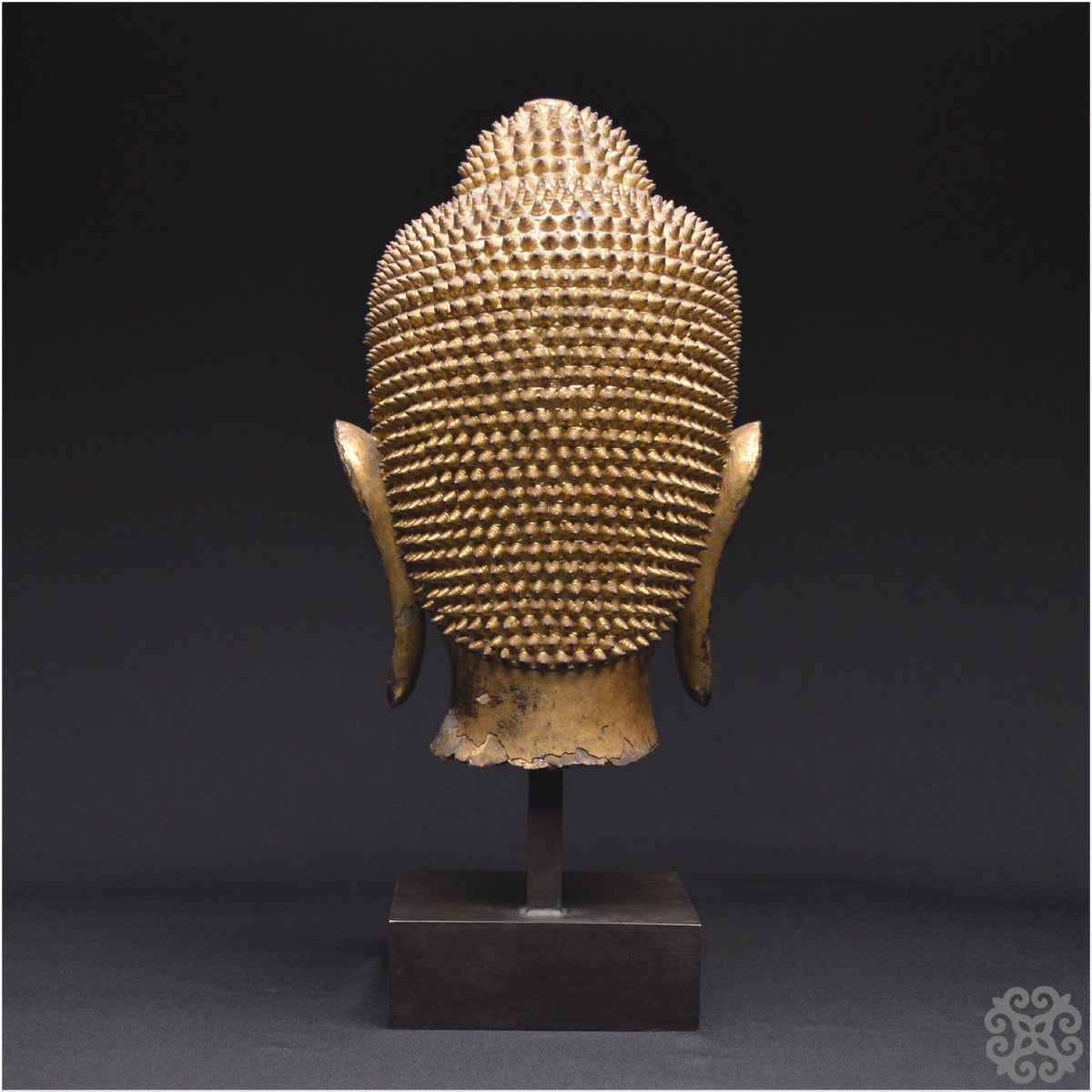 Former Kingdom Of Siam, Ayutthaya, 16th–17th Centuries, Buddha Head In Lacquered And Gilded Bronze-photo-4