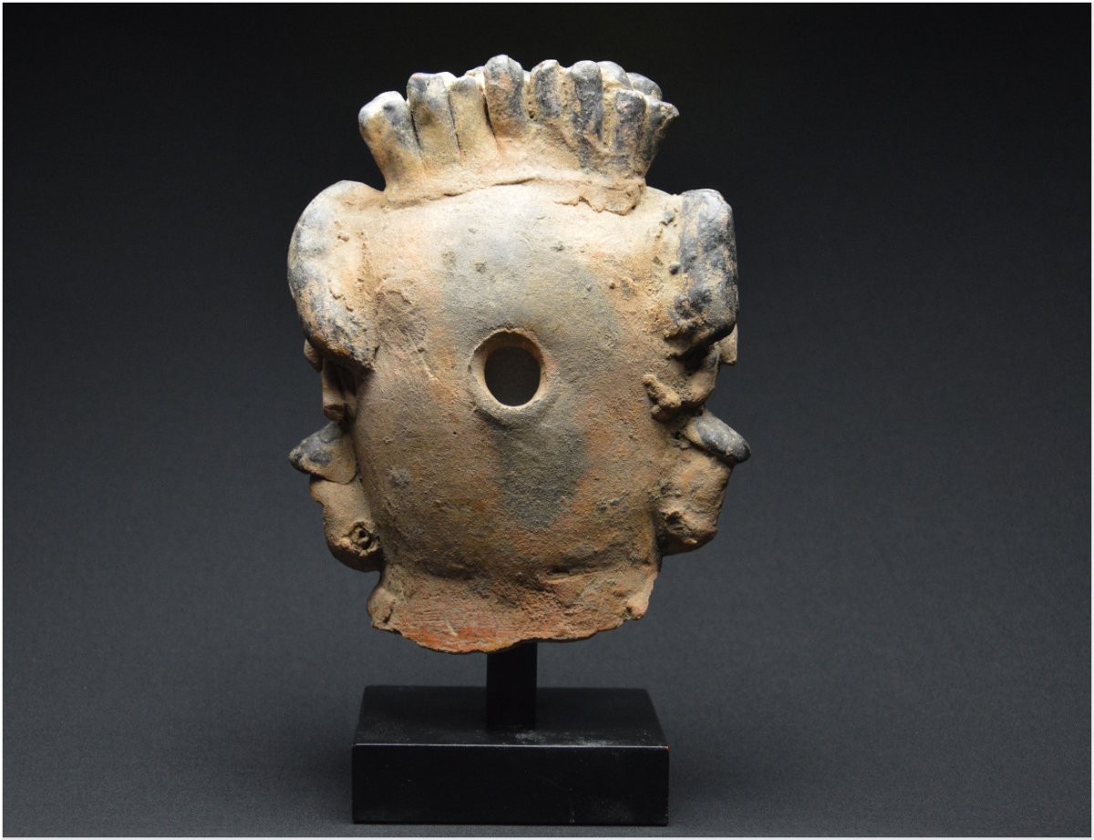 Mexico, Remojadas Culture, 250 - 650 Ad, Important Ceramic Dignitary Head-photo-2