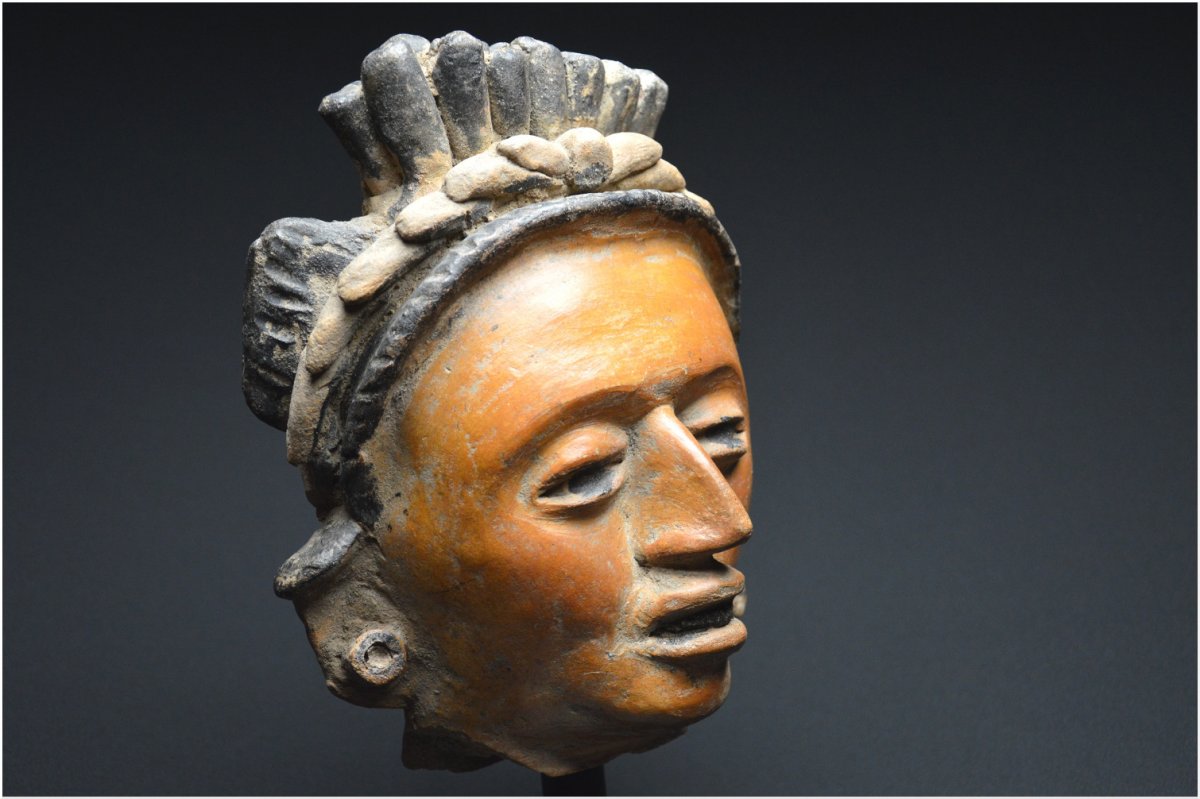 Mexico, Remojadas Culture, 250 - 650 Ad, Important Ceramic Dignitary Head-photo-3