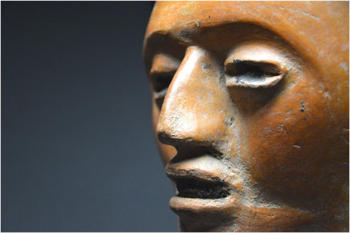 Mexico, Remojadas Culture, 250 - 650 Ad, Important Ceramic Dignitary Head-photo-8