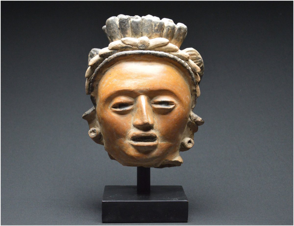 Mexico, Remojadas Culture, 250 - 650 Ad, Important Ceramic Dignitary Head