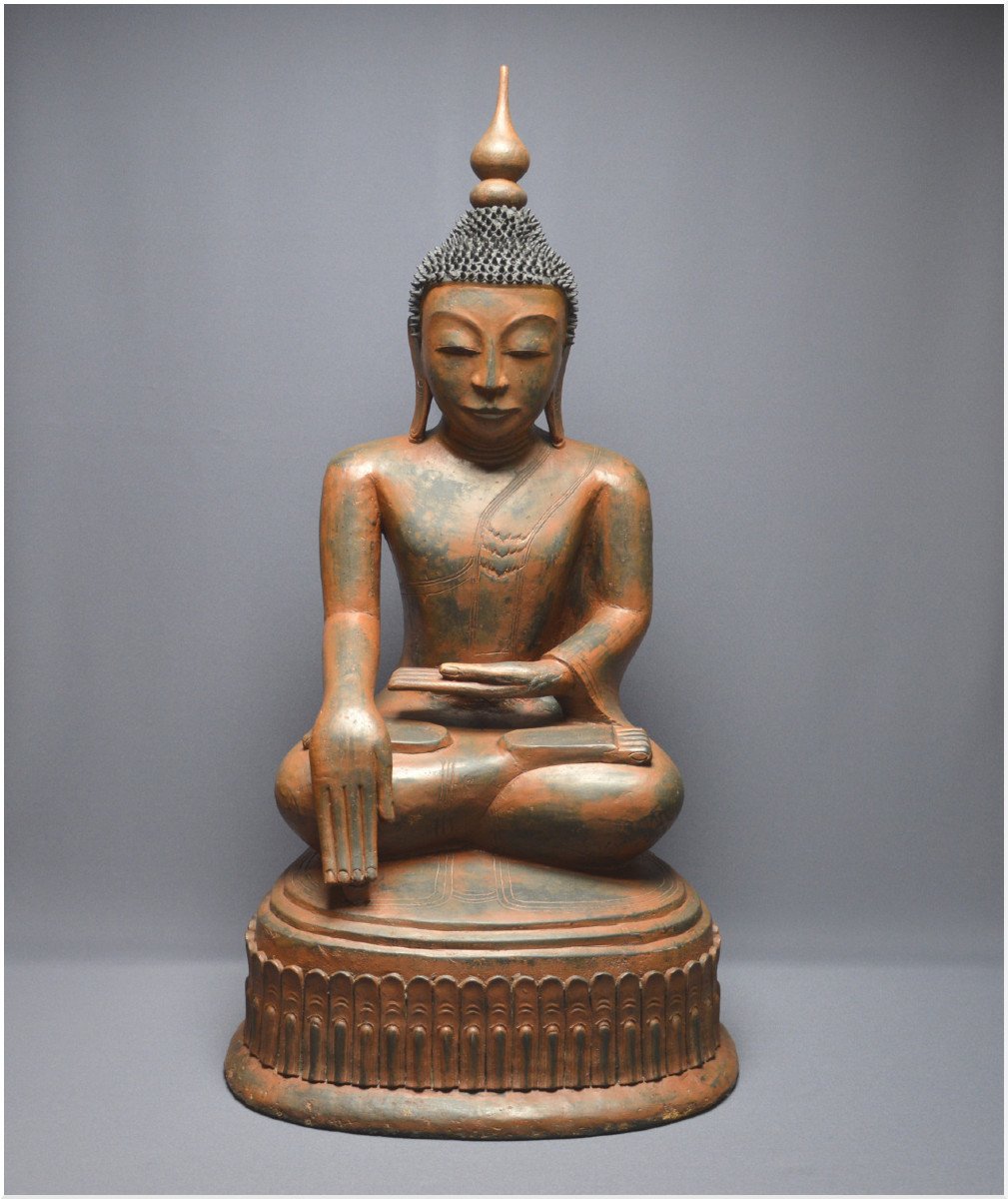 Burma, XVIIIth - XIXth Centuries, Shan State, Great Buddha Maravijaya, Dry Lacquer-photo-2