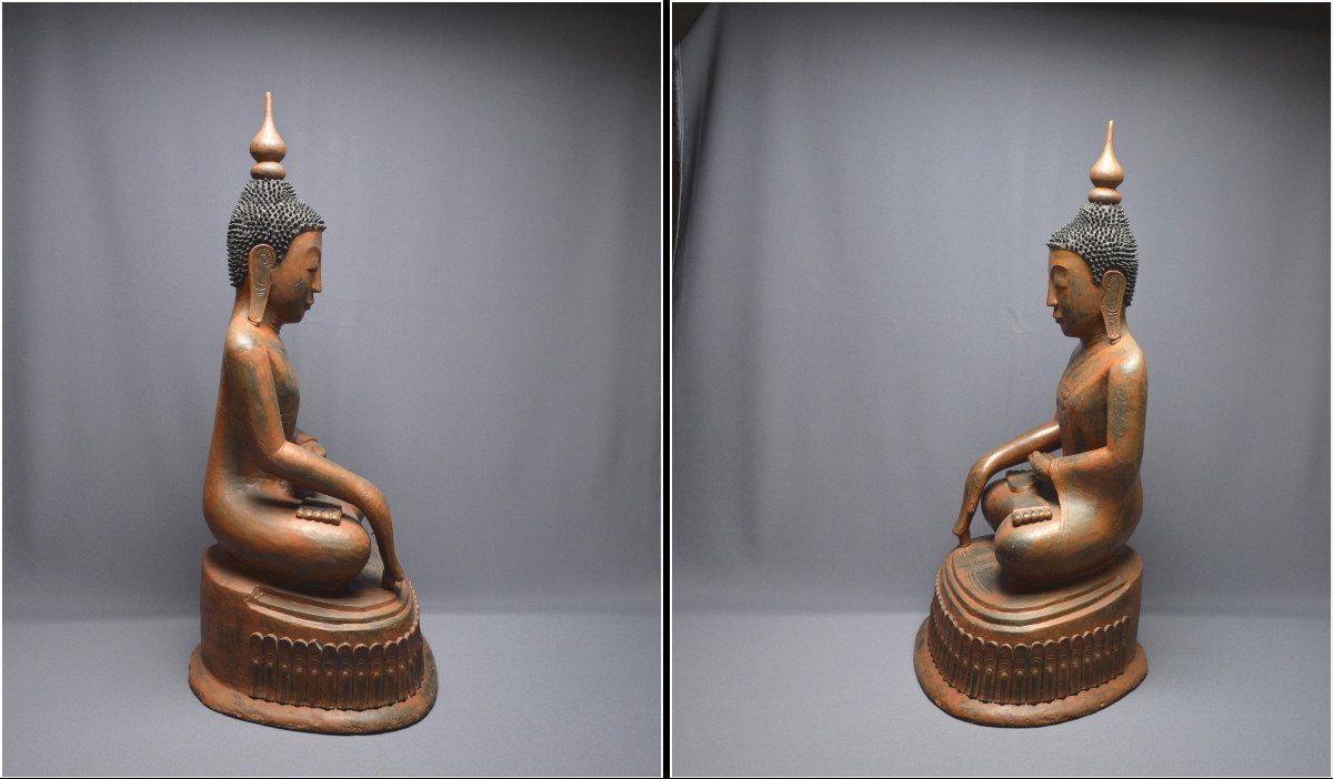 Burma, XVIIIth - XIXth Centuries, Shan State, Great Buddha Maravijaya, Dry Lacquer-photo-1