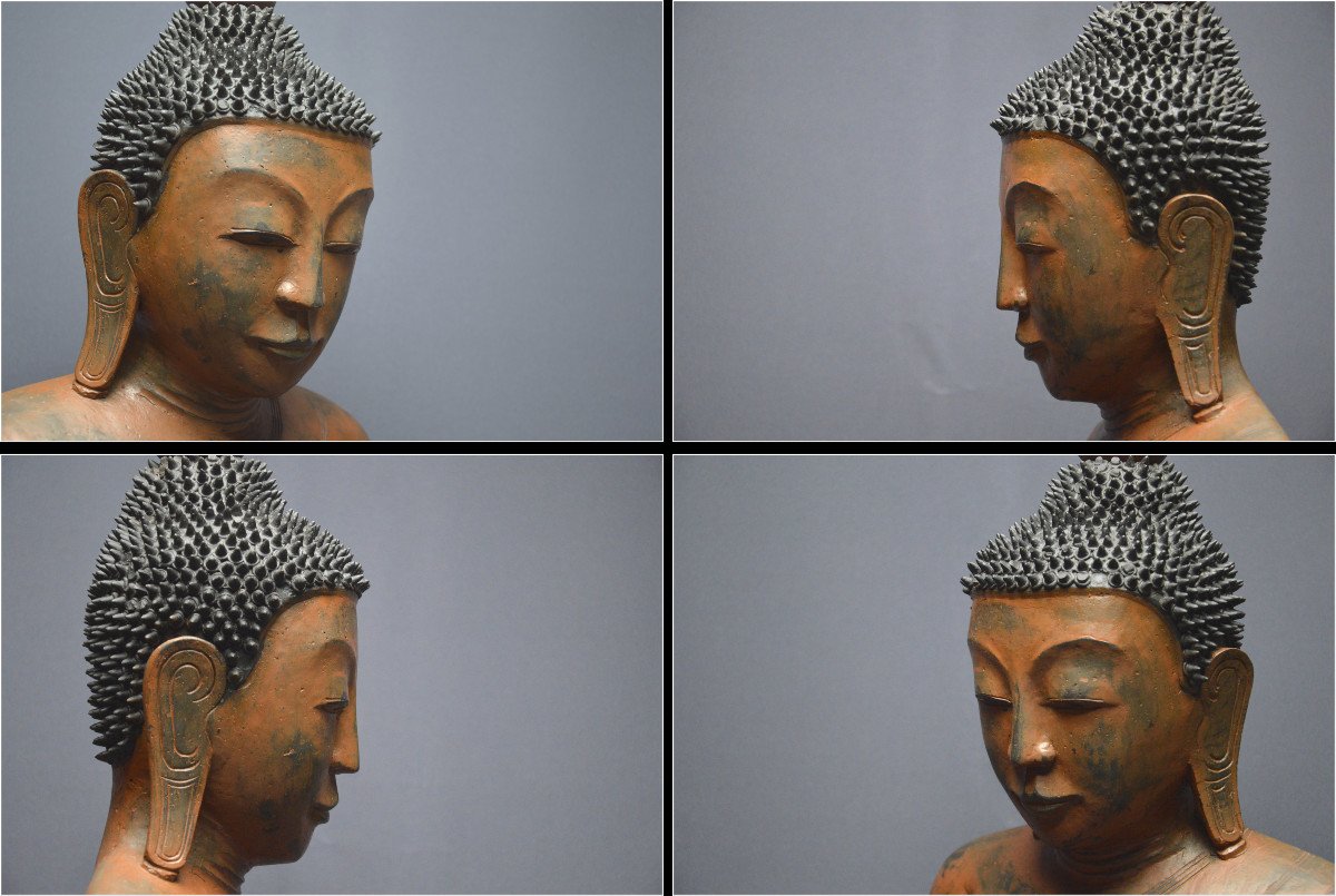 Burma, XVIIIth - XIXth Centuries, Shan State, Great Buddha Maravijaya, Dry Lacquer-photo-7