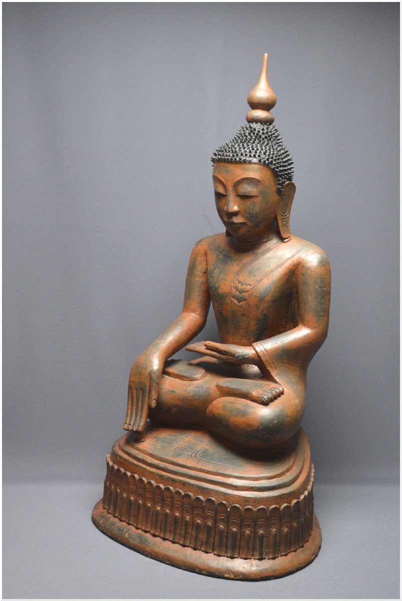 Burma, XVIIIth - XIXth Centuries, Shan State, Great Buddha Maravijaya, Dry Lacquer