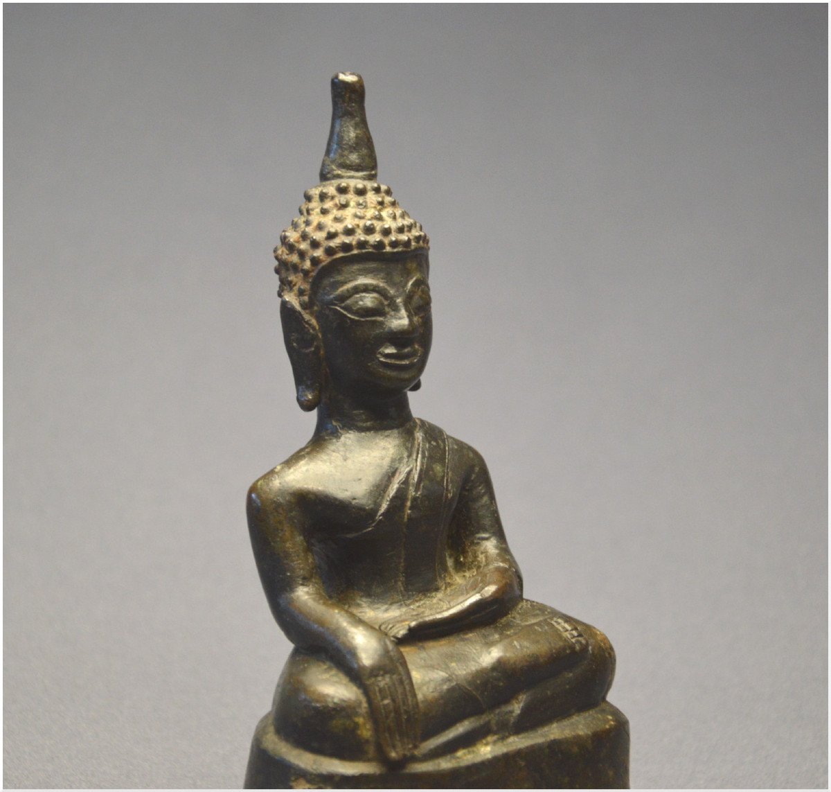 Laos / 18th-19th Century / Maravijaya Buddha In Bronze With Dark Patina-photo-4