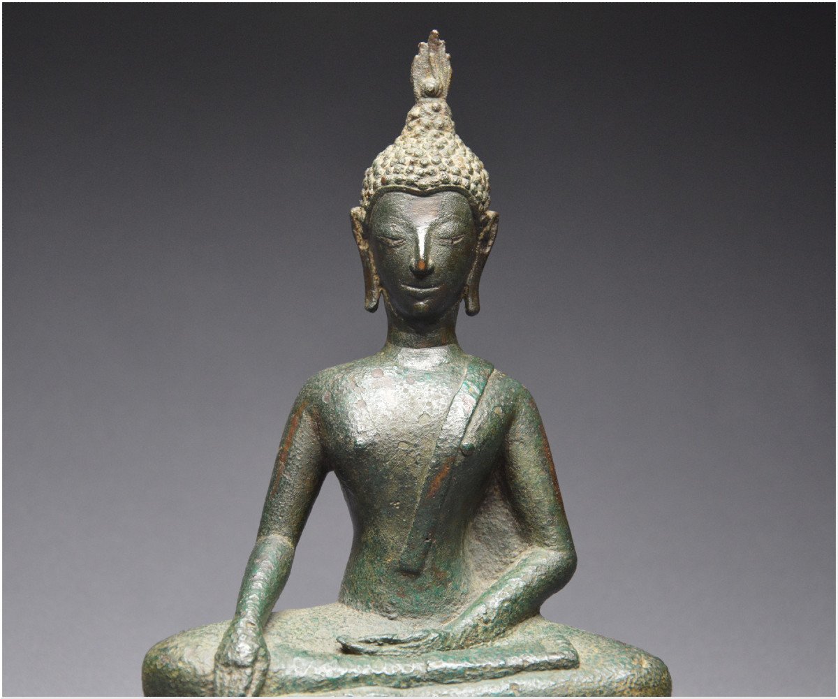 Laos, 17th Century, Maravijaya Buddha In Bronze-photo-4
