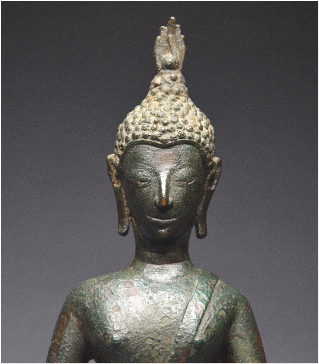 Laos, 17th Century, Maravijaya Buddha In Bronze-photo-7