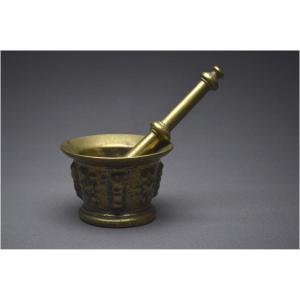 France, 19th Century, Massive Mortar And Its Pestle