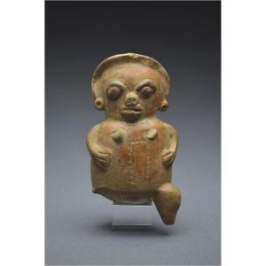 Costa Rica, 1000 – 1500 ap J. –C., Culture Guanacaste / Région de Nicoya, Statuette anthropomorphe en terre cuite