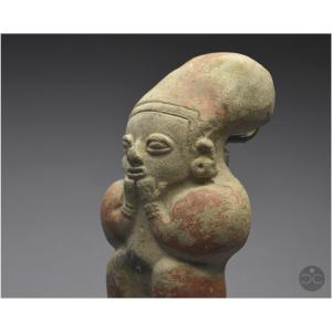 Équateur, 500 av - 500 ap J. -C, Culture Jama-Coaque, Représentation d'un dignitaire, Céramique