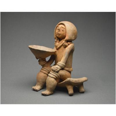 Colombia, Tayronas Culture, 800 - 1200 Ad. Large Representation Of A Ceramic Shaman