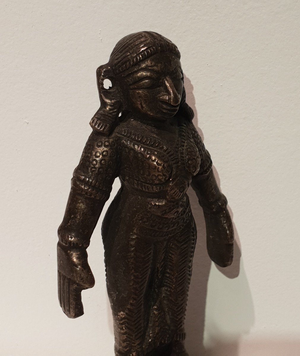 Statue En Bronze De Lakshmi, Inde, 20ème Siècle -photo-1