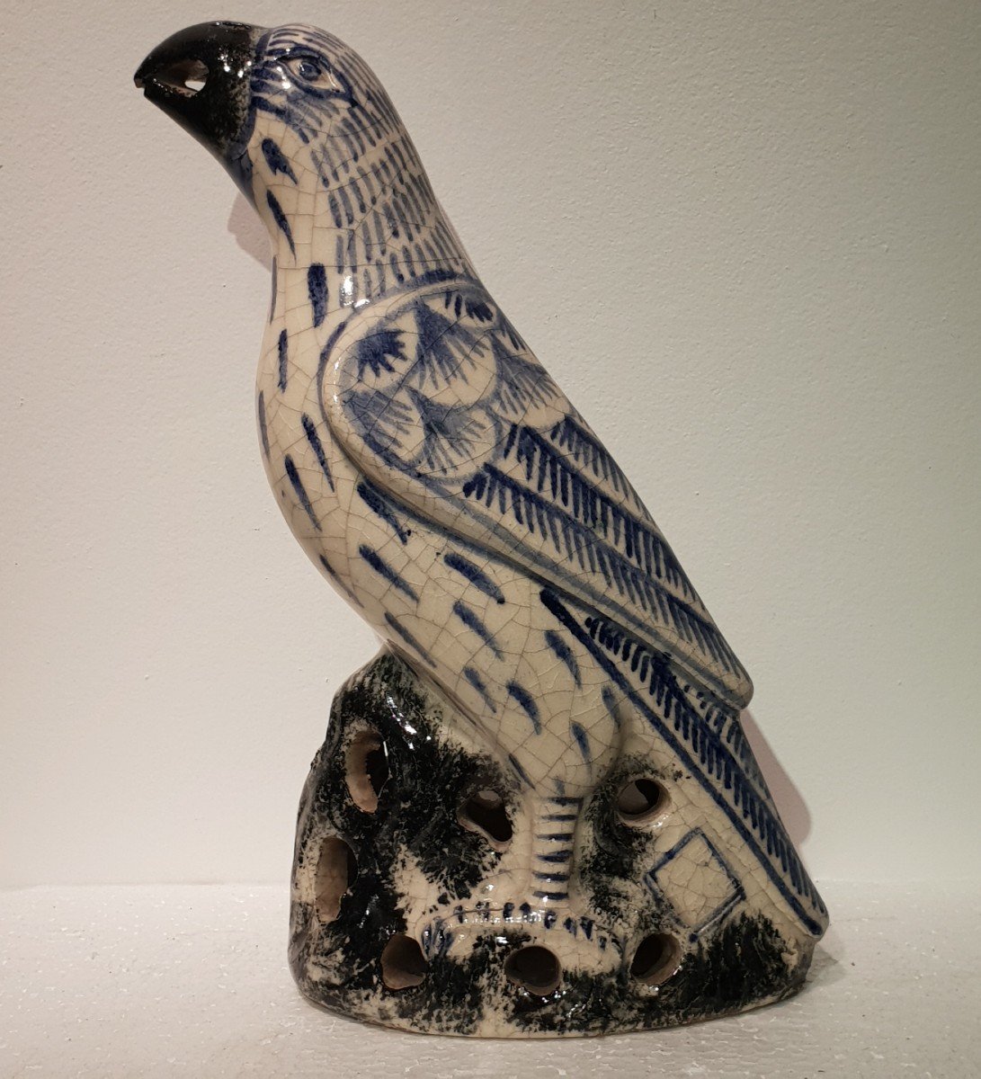 Ceramic Parrot, China, 20th Century. Mark