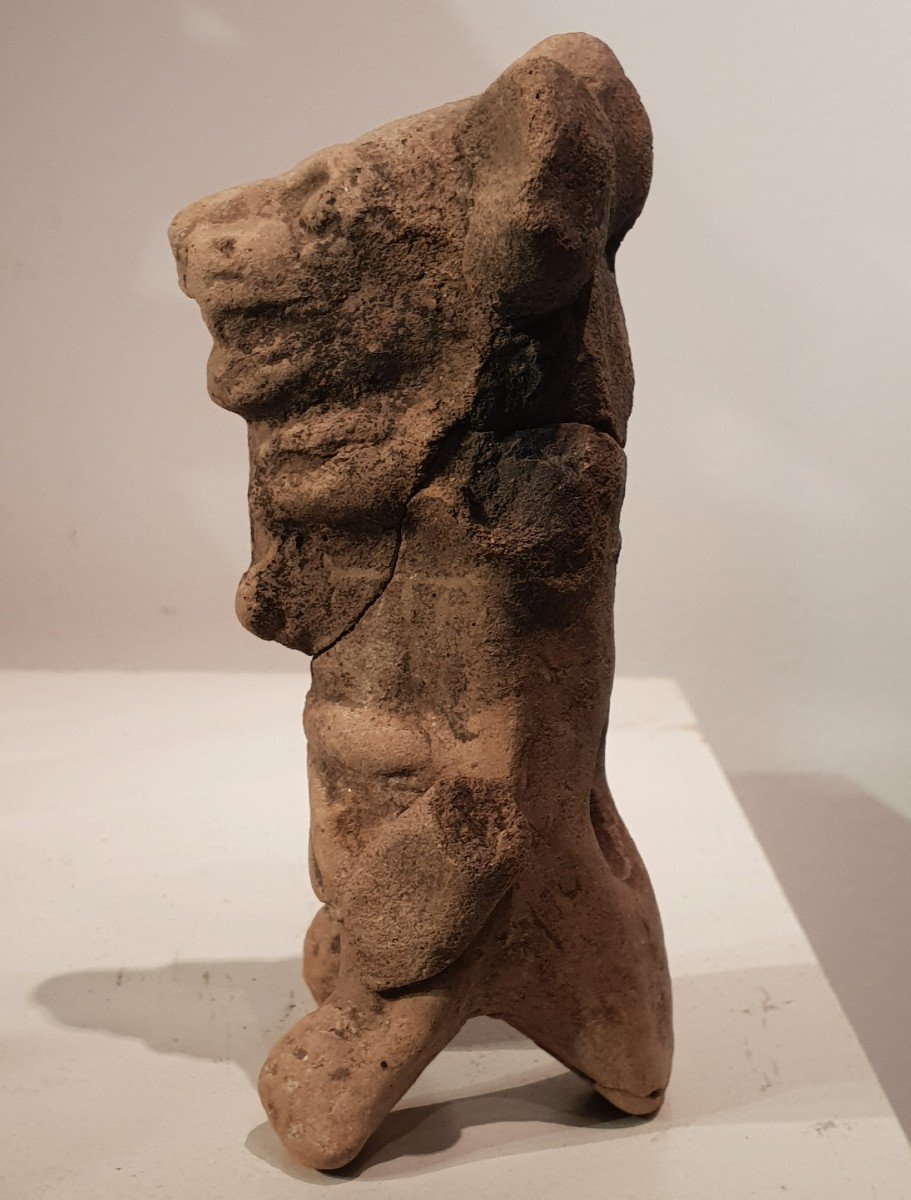 Statue Or Whistle With A Feline, Maya. Guatemala. 500bc-600 Ad-photo-4