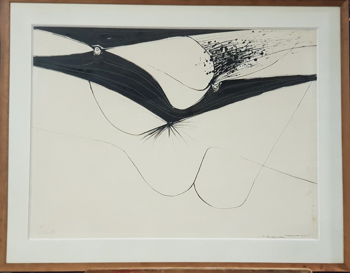 Chinese Ink Drawing, Abstract By Jan Meyer Or Meijer