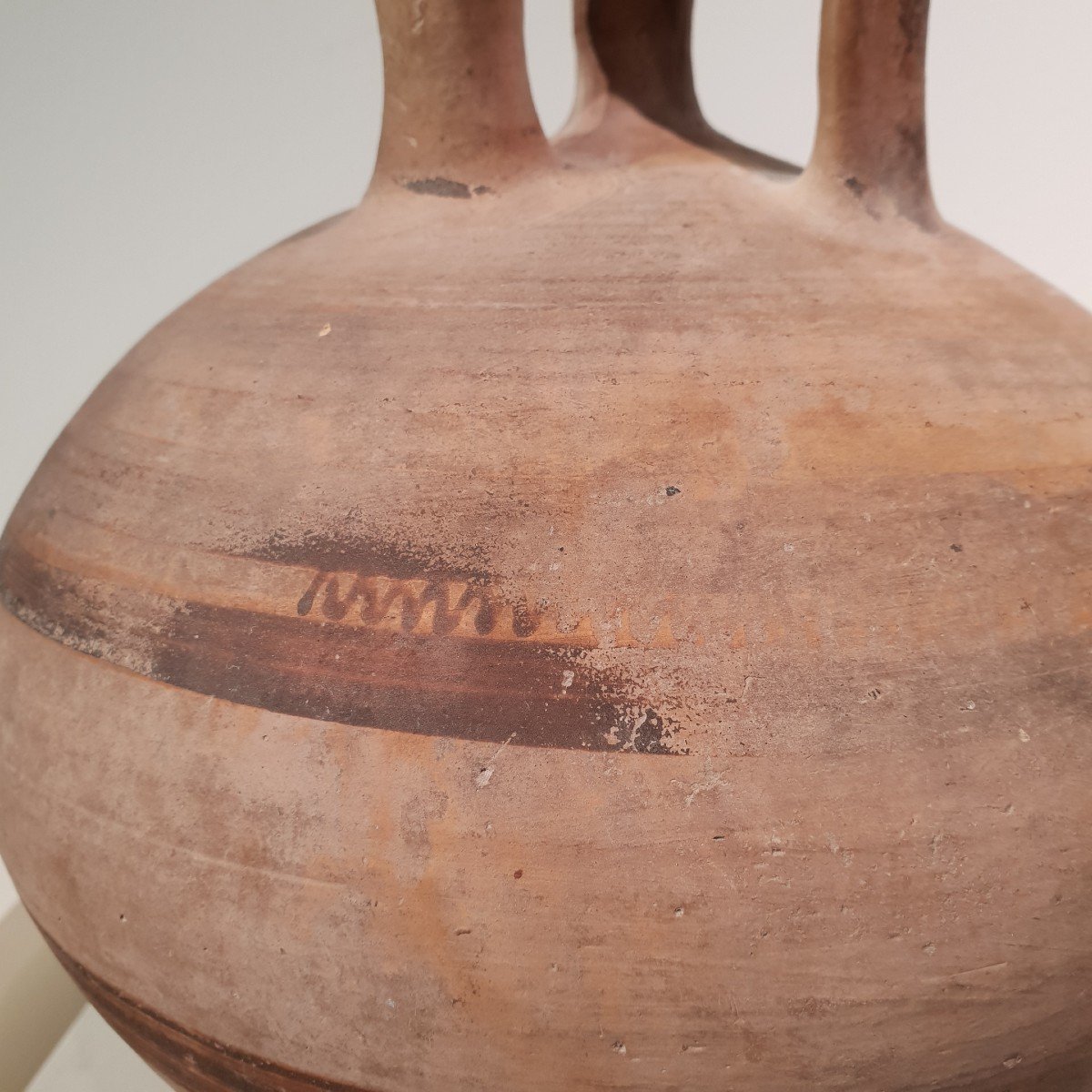 Rare Vase Etrier, Art Grec, Mycenes, Vers 1385 Av. J-c-photo-1