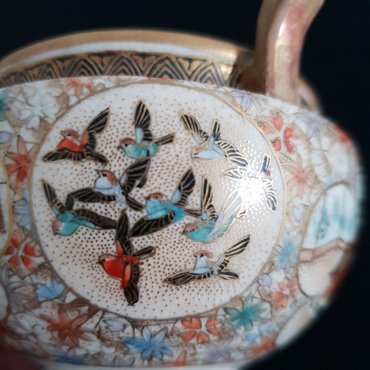 Satsuma Earthenware Incense Burner, Japan, Meiji. 19th Century -photo-2