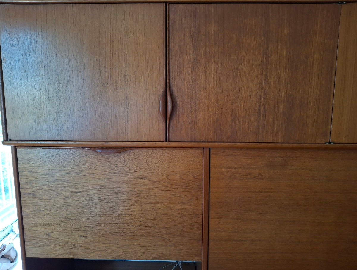 Vintage 1970s Living Room Furniture Serving As A Bar, Bookcase And Display Cabinet-photo-2
