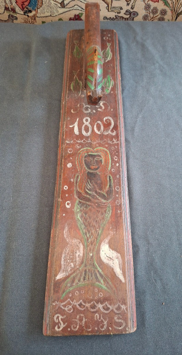 Planche a calandrer,  Scandinavie, danemark ,  Art populaire-photo-2