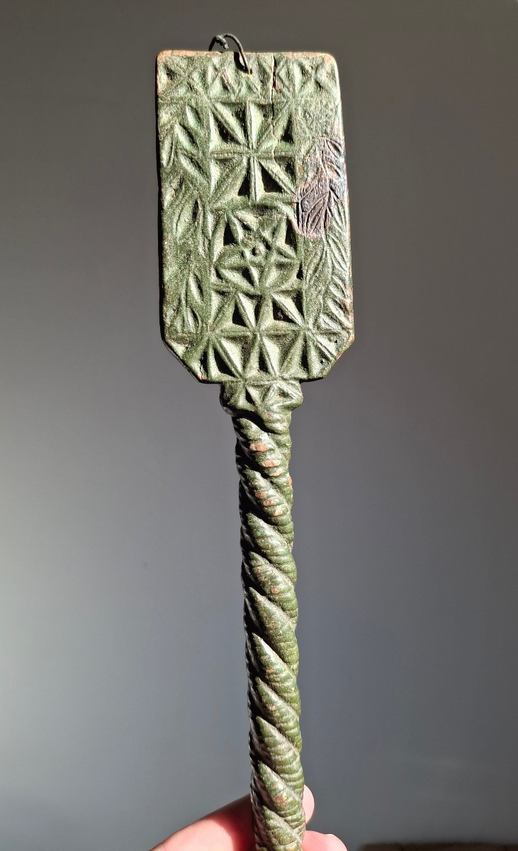 Polychrome Wooden Palette, Folk Art, Morocco, -photo-3