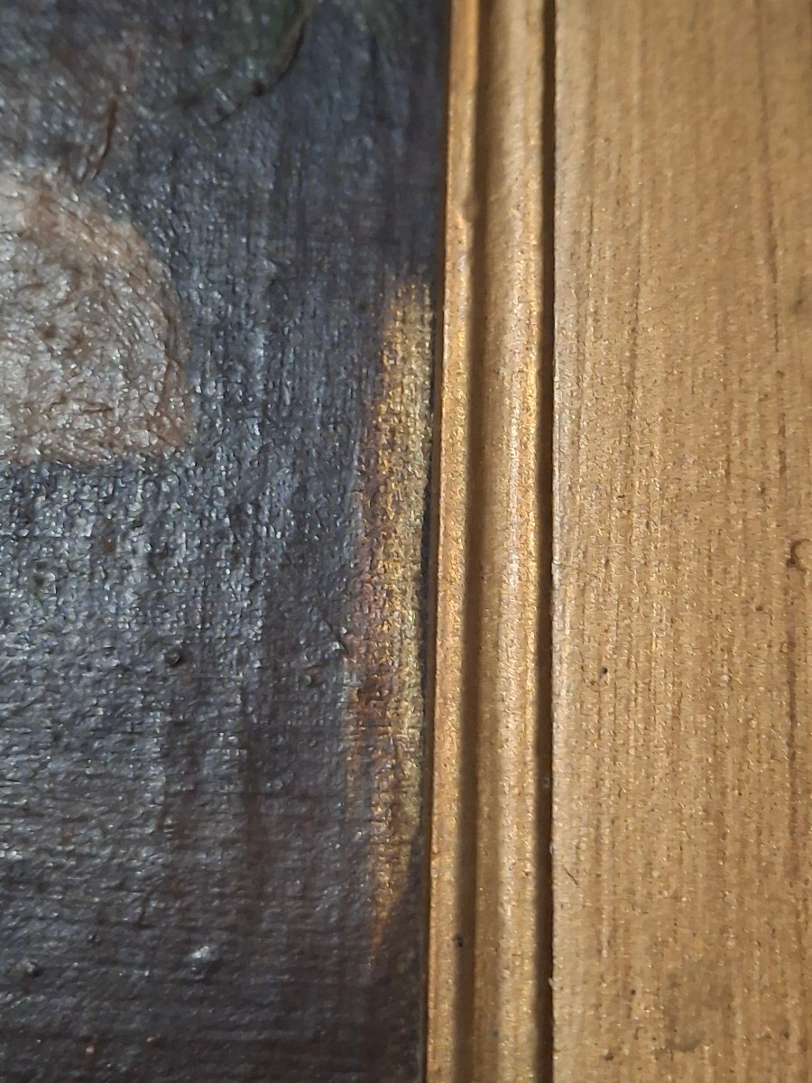 Painting, Oil On Canvas, Flowers, Pansies, Signed Miller, Early 20th Century-photo-3