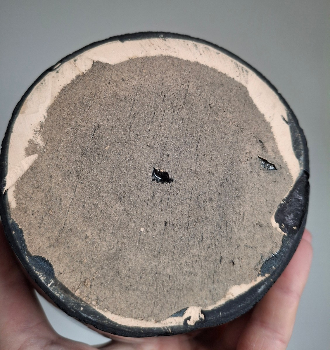Vase amphore en terre a glacure noire, biot, vers 1960-70-photo-3