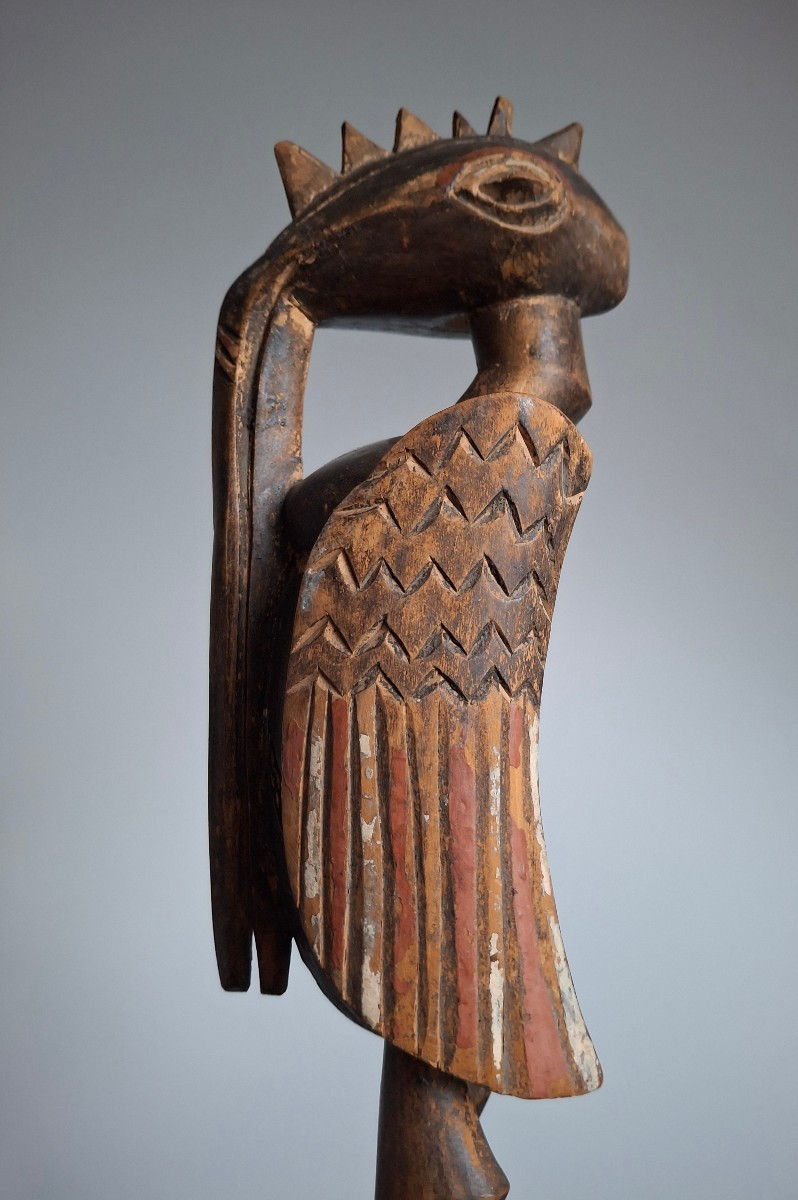 Statue calao oiseau Senufo-photo-1