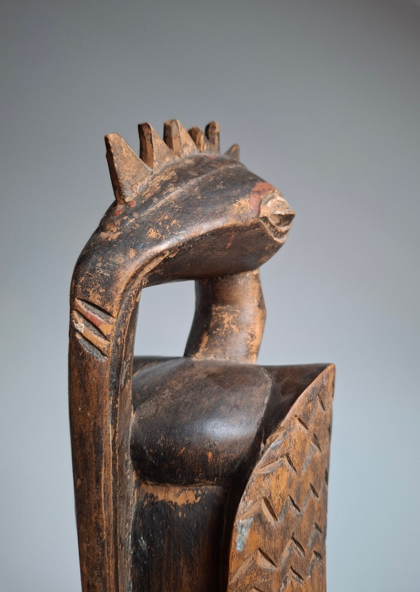 Statue calao oiseau Senufo-photo-3