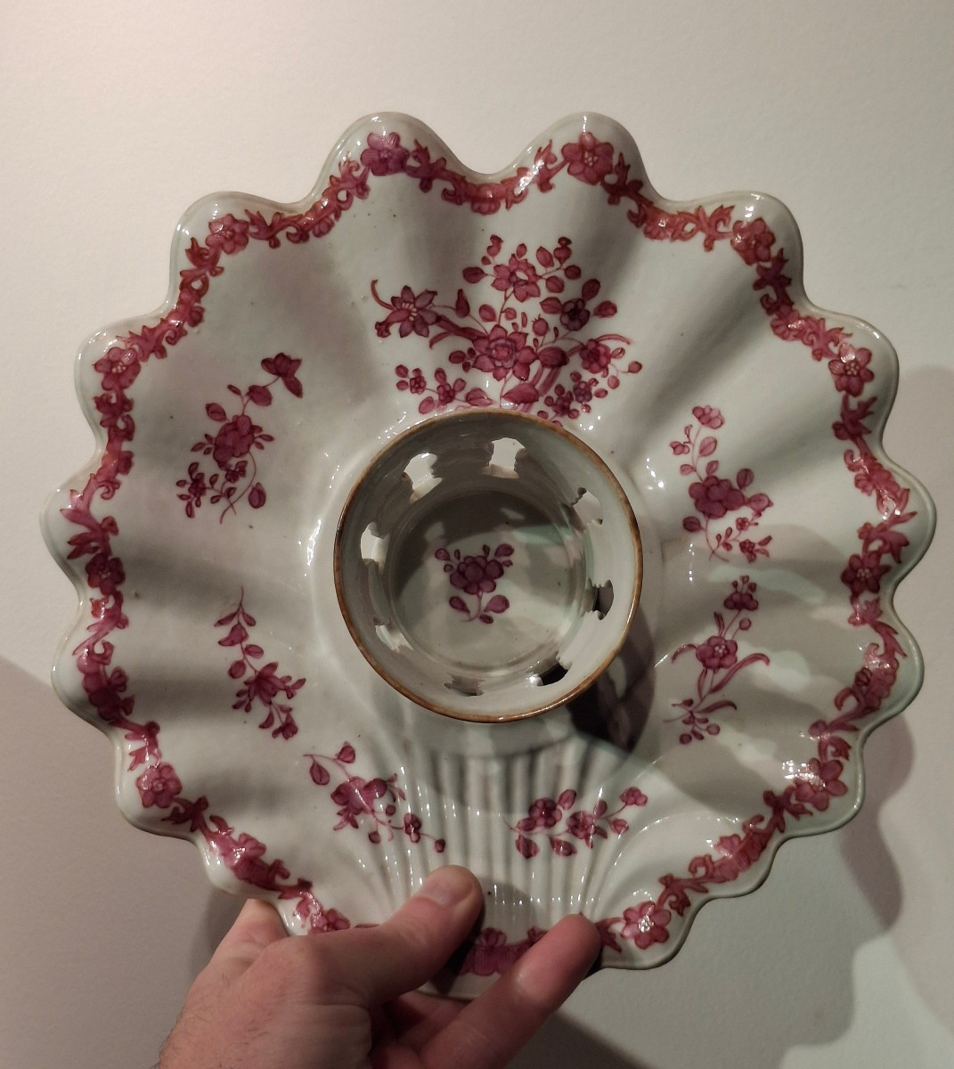 Mancerina en porcelaine compagnie indes, 18eme, qianlong-photo-2