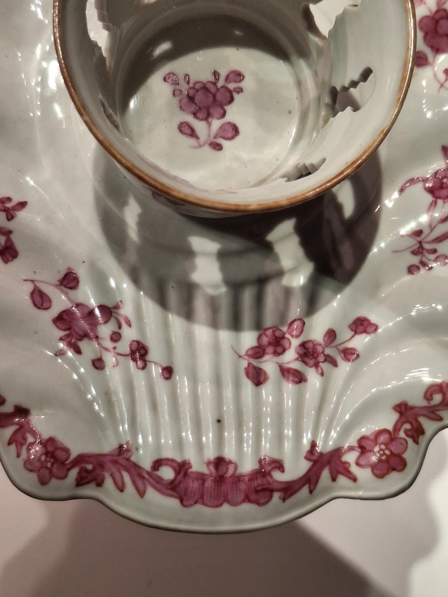 Mancerina en porcelaine compagnie indes, 18eme, qianlong-photo-2