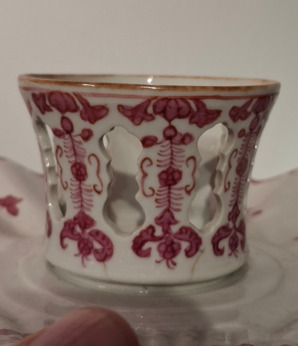 Mancerina en porcelaine compagnie indes, 18eme, qianlong-photo-3