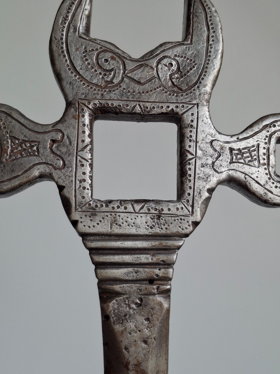 Outil en fer forgé ancien, 19eme, Berbère?-photo-2