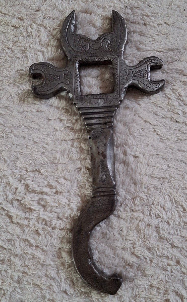 Outil en fer forgé ancien, 19eme, Berbère?