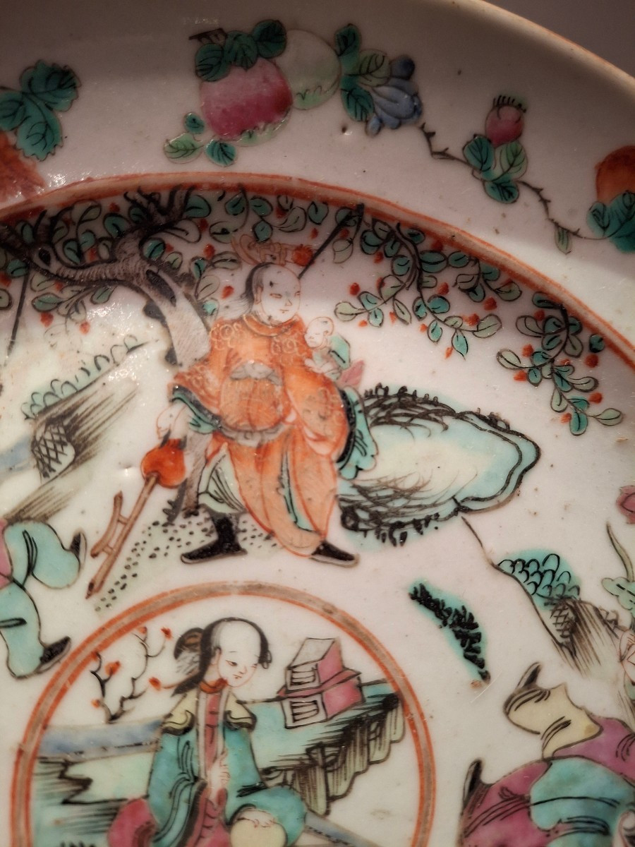 Pink Family Plate China Tongzhi 1900.-photo-3