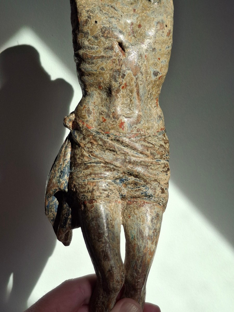 Buste de christ en bois polychrome, France, 16-17th-photo-4
