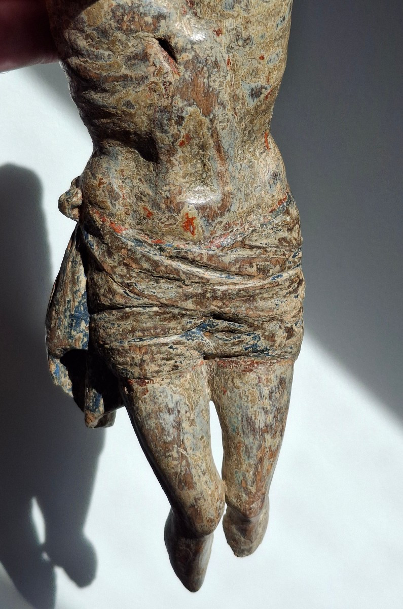 Buste de christ en bois polychrome, France, 16-17th-photo-1