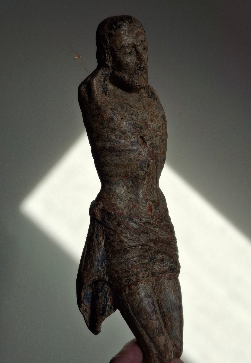 Buste de christ en bois polychrome, France, 16-17th-photo-3