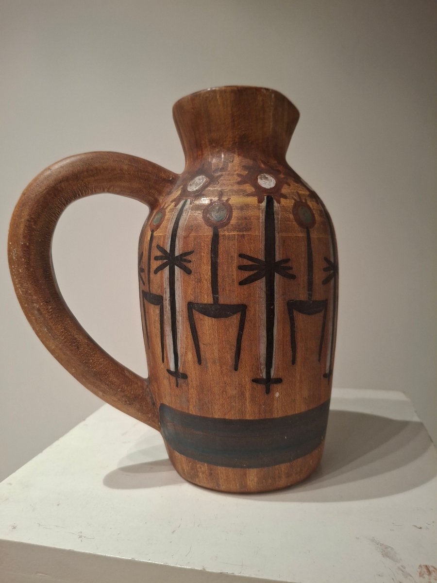 Pichet en ceramique, atelier le Belier, Vallauris, vers 1960