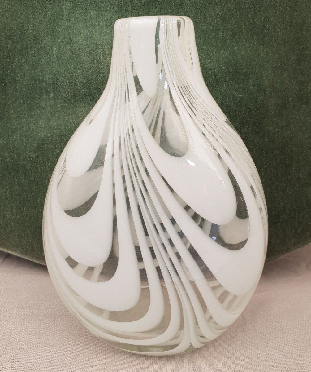 Vase En Verre Soufflé,  Italie,  Murano, Vers 1970-80