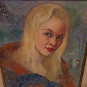 Painting Portrait Hst Woman By Jean Debaud