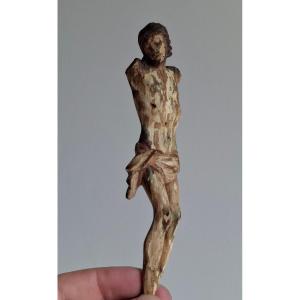 Christ en bois polychrome, torse, Espagne, 18eme siècle 